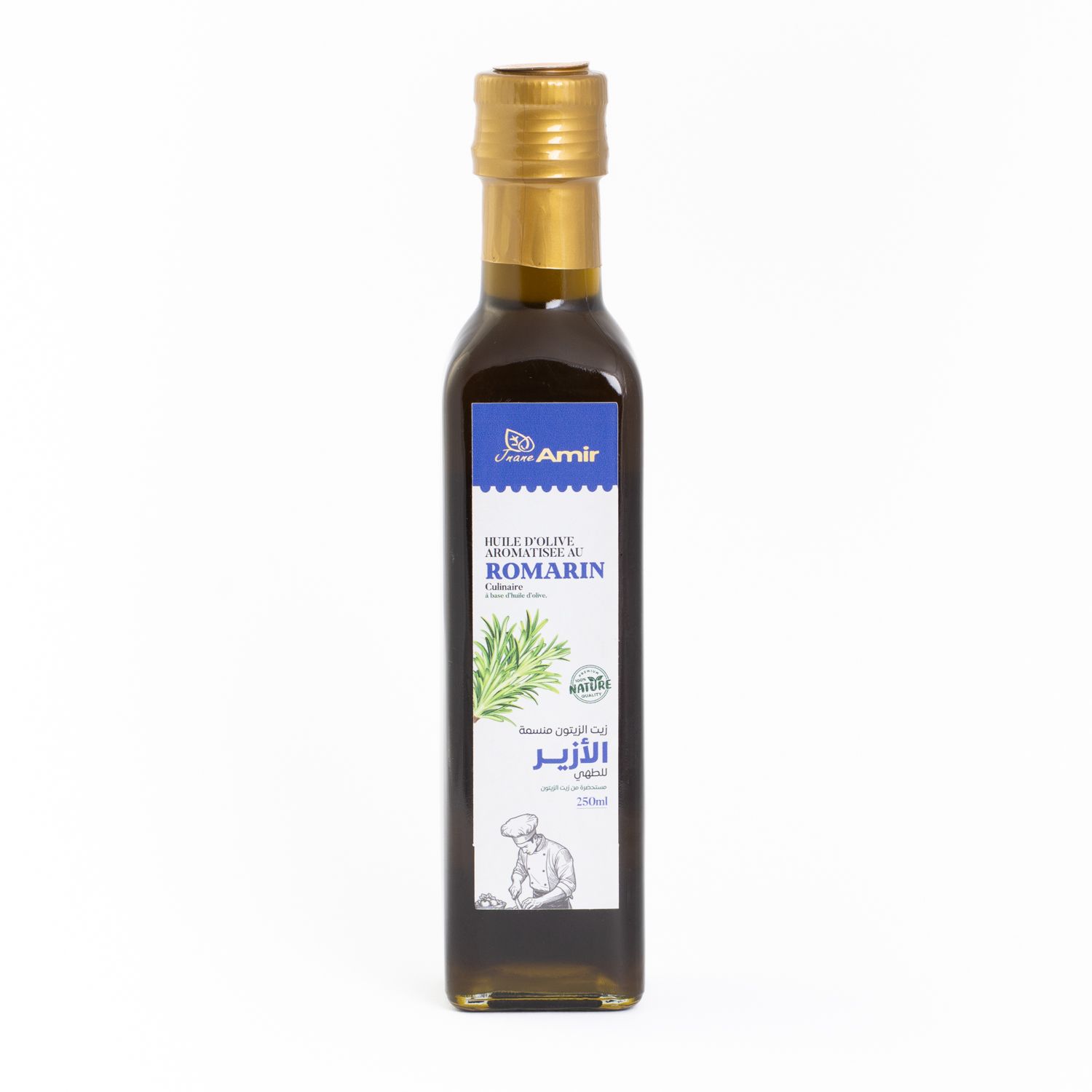 Huile Aromatisée Romarin à Base d'Huile d'Olive Extra vierge 250 ml